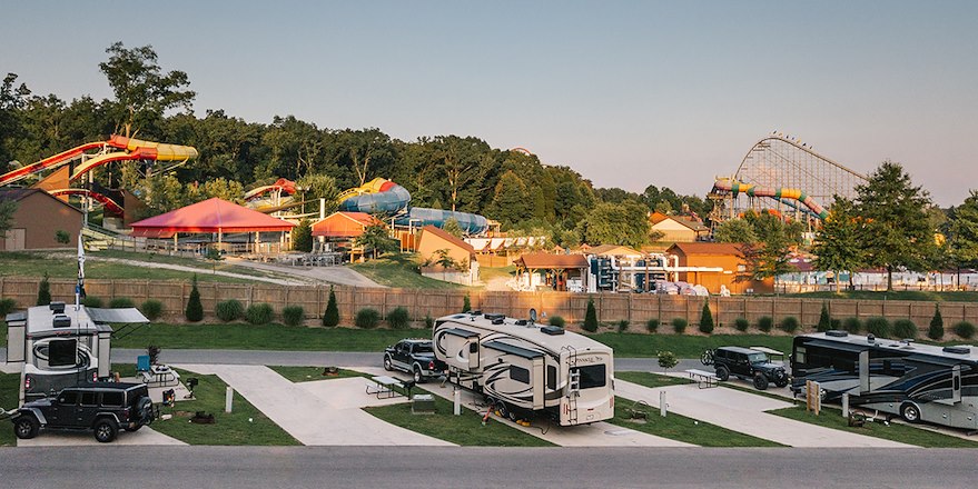 Aerial view of Sun Outdoors Lake Rudolph