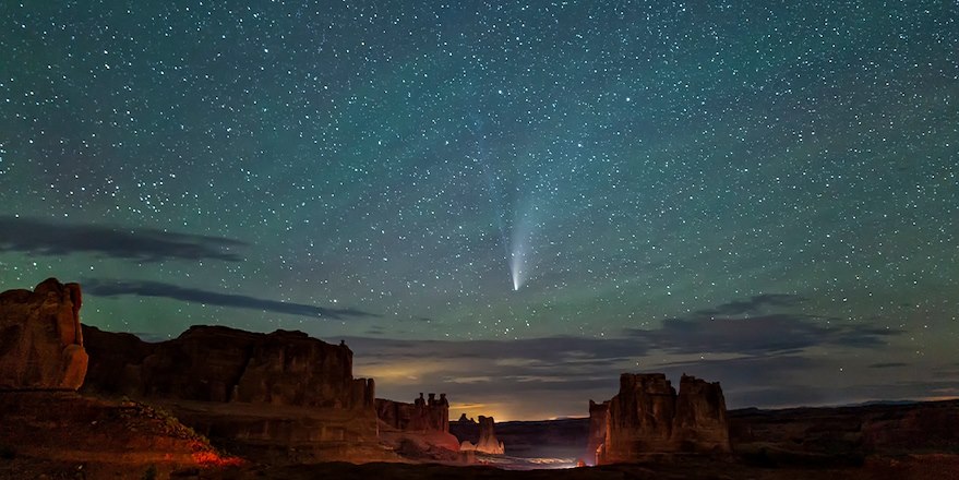 Starry Skies over Utah's Red Rock Formations