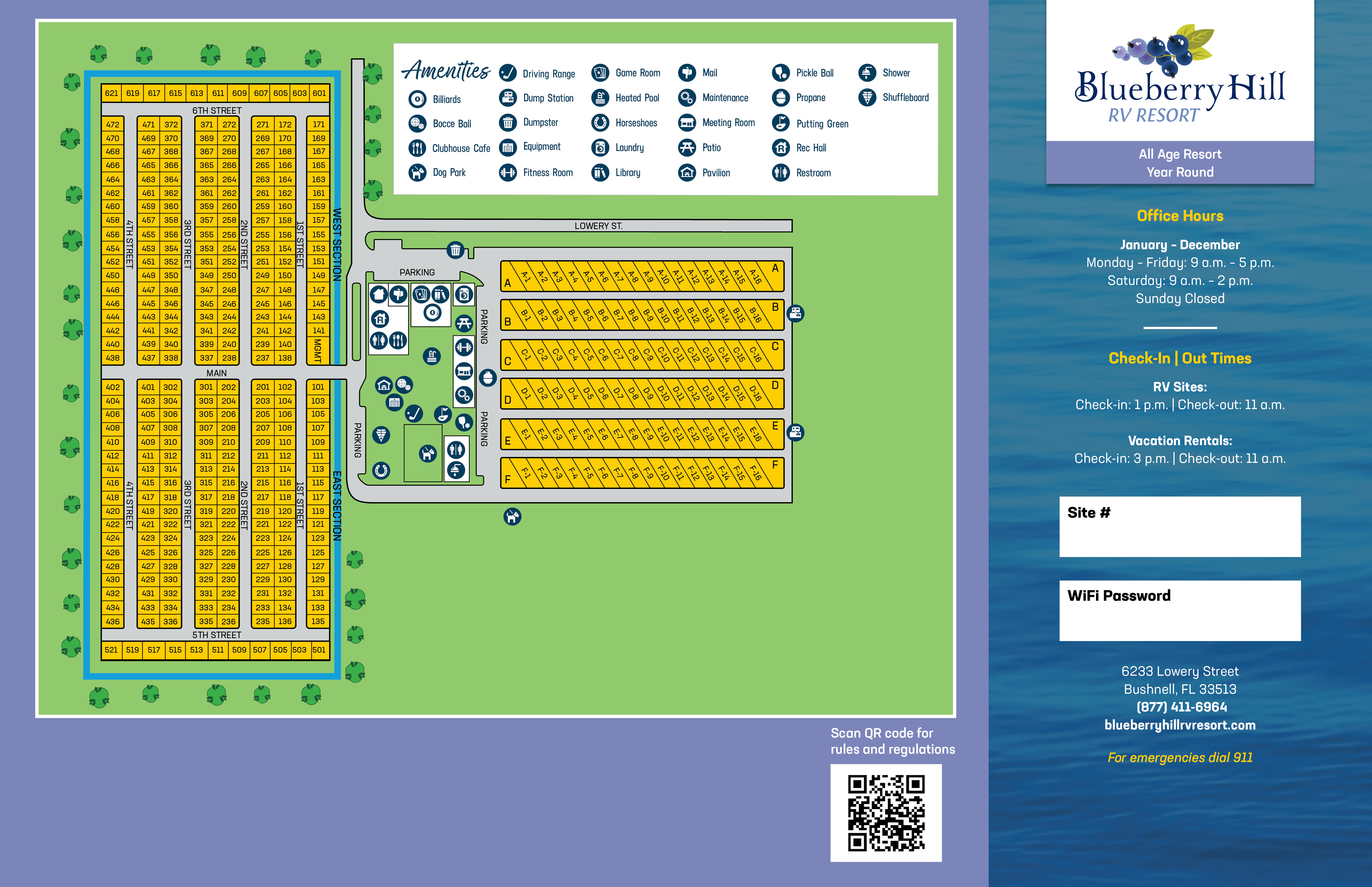 RV Resort in Bushnell, FL Blueberry Hill RV Resort