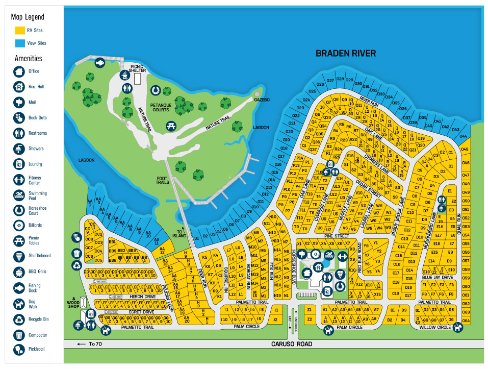 RV Resort in Ft. Bradenton, FL Horseshoe Cove RV Resort