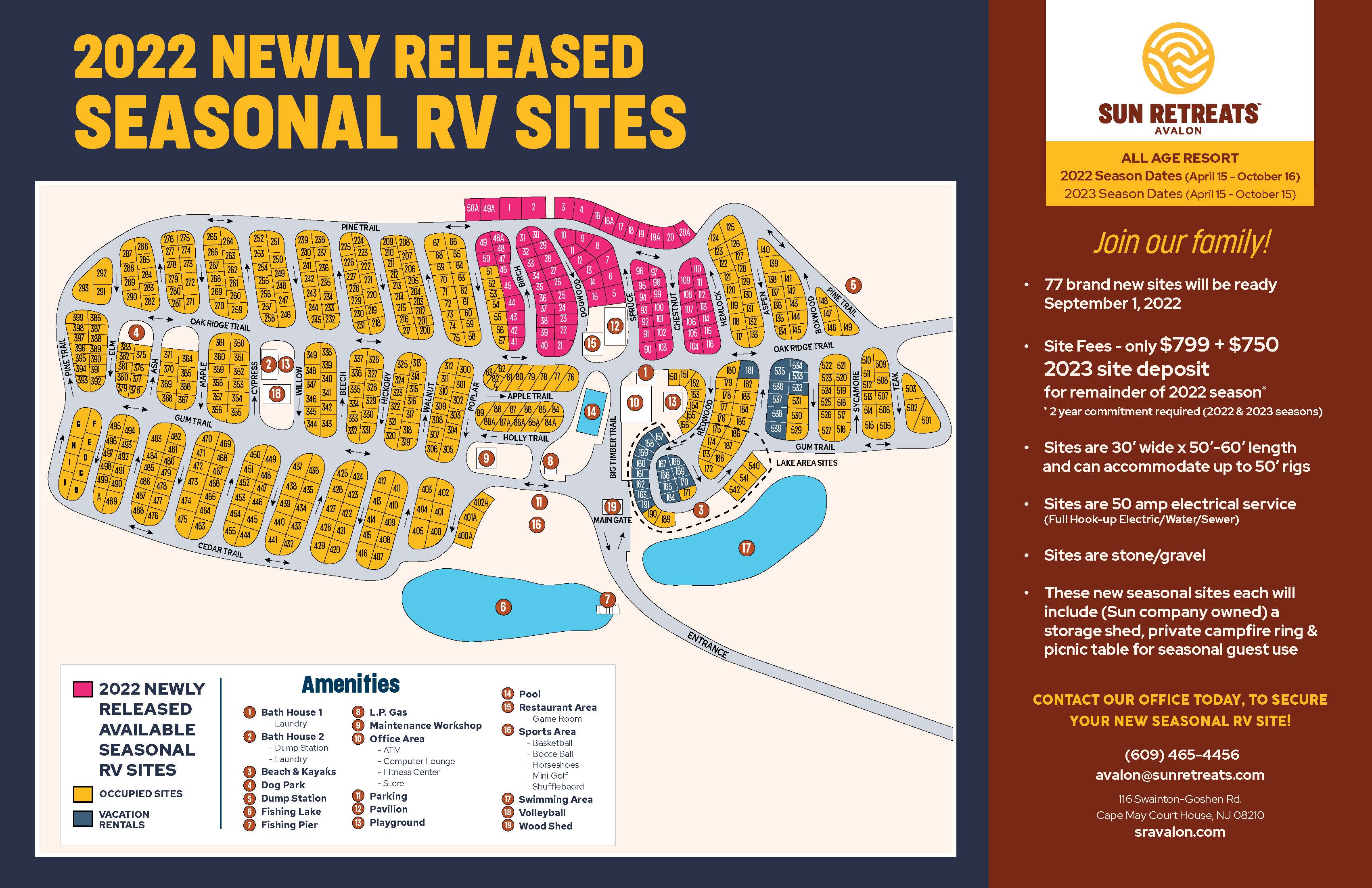 RV Resort in Cape May Court House, NJ Sun Retreats Avalon