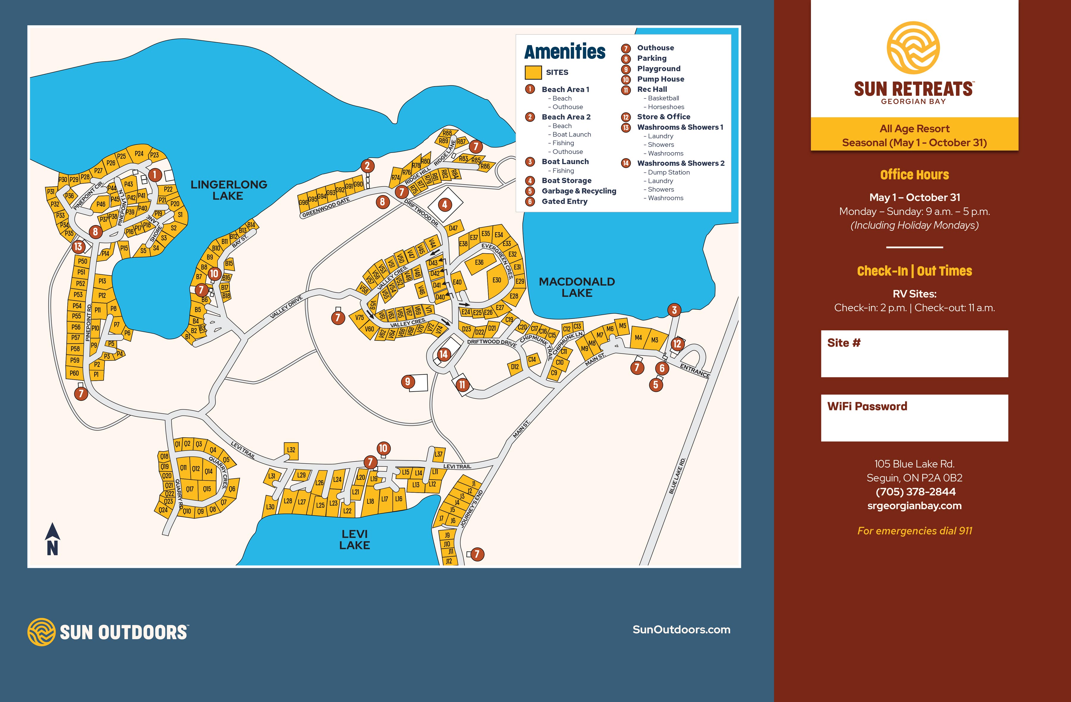 RV Resort in Seguin, ON Sun Retreats Bay